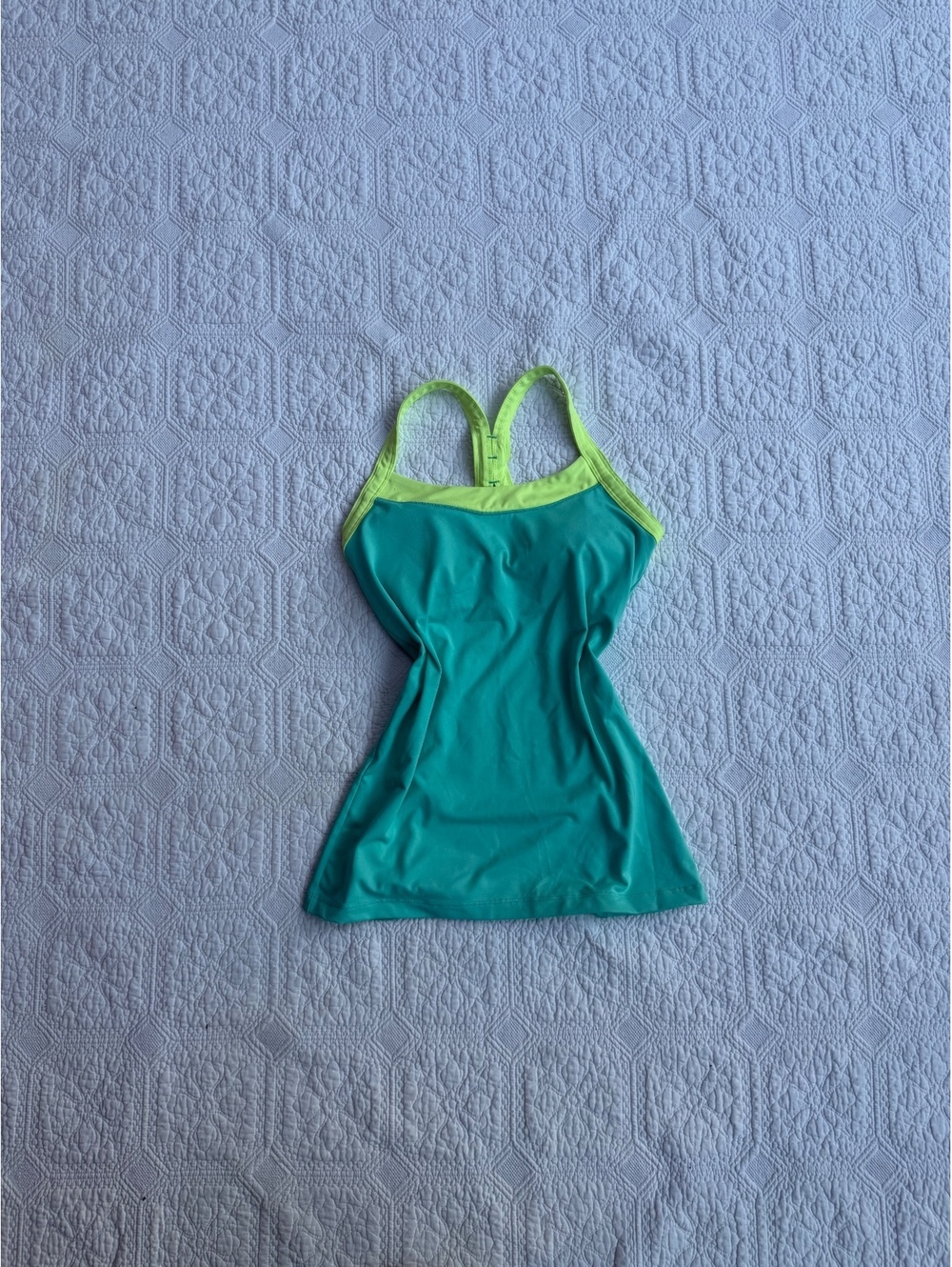 Avia Women's Small Athletic Tank Top in Teal and Lime Green